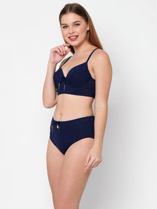 Esha Lal Swimwear dark blue two piece women's bikini set