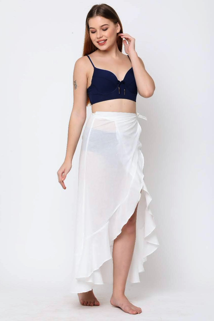 Esha Lal Swimwear organic cotton white skirt online india