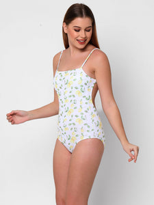 Esha Lal Swimwear one piece swimsuit in lemon print