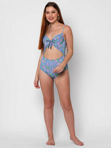 Esha Lal Swimwear printed monokini swimsuit