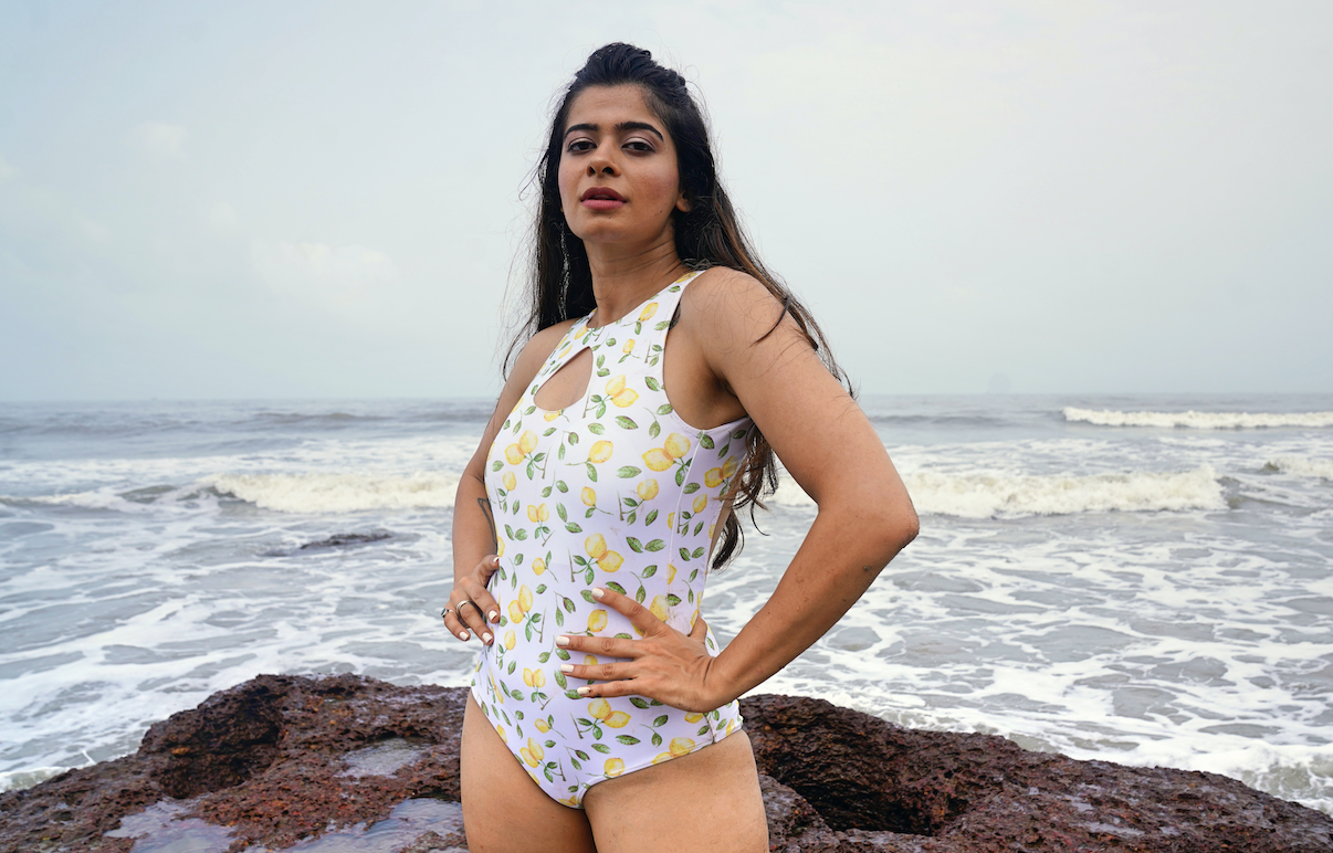Esha Lal Swimwear one piece swimsuit in lemon print